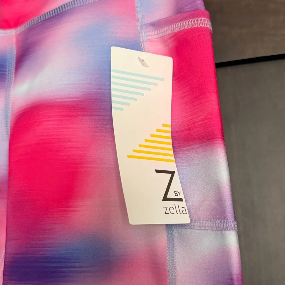 Z by Zella Girl Daily High Waisted Leggings Pocket Pink Flash Medium 8/10